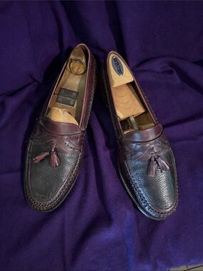 Pronto Uomo Men's Tassel Loafers in Deep Burgundy